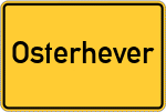 Place name sign Osterhever