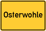 Place name sign Osterwohle