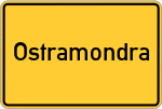 Place name sign Ostramondra