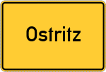 Place name sign Ostritz