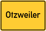 Place name sign Otzweiler