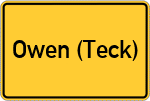 Place name sign Owen (Teck)
