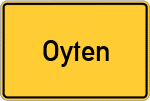 Place name sign Oyten