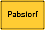 Place name sign Pabstorf