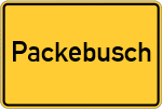 Place name sign Packebusch