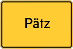 Place name sign Pätz