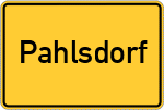 Place name sign Pahlsdorf