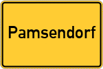 Place name sign Pamsendorf