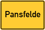 Place name sign Pansfelde