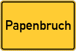 Place name sign Papenbruch