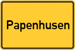 Place name sign Papenhusen