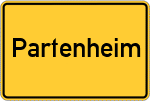 Place name sign Partenheim