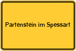Place name sign Partenstein im Spessart