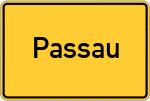 Place name sign Passau