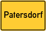 Place name sign Patersdorf, Niederbayern