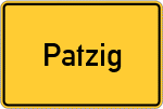 Place name sign Patzig