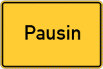 Place name sign Pausin