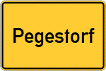 Place name sign Pegestorf