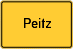 Place name sign Peitz