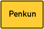 Place name sign Penkun