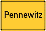 Place name sign Pennewitz