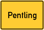 Place name sign Pentling