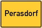 Place name sign Perasdorf