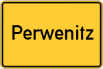 Place name sign Perwenitz