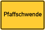 Place name sign Pfaffschwende