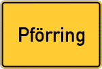 Place name sign Pförring