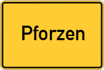 Place name sign Pforzen