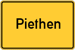 Place name sign Piethen