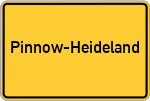 Place name sign Pinnow-Heideland