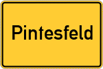 Place name sign Pintesfeld