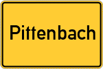 Place name sign Pittenbach