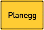 Place name sign Planegg