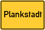 Place name sign Plankstadt