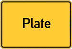 Place name sign Plate, Mecklenburg