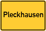 Place name sign Pleckhausen