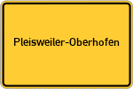 Place name sign Pleisweiler-Oberhofen
