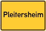 Place name sign Pleitersheim