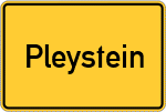 Place name sign Pleystein
