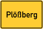 Place name sign Plößberg, Oberpfalz