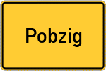 Place name sign Pobzig