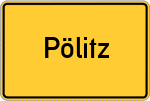 Place name sign Pölitz, Kreis Stormarn