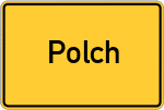 Place name sign Polch