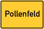 Place name sign Pollenfeld