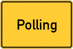 Place name sign Polling