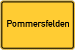 Place name sign Pommersfelden
