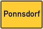 Place name sign Ponnsdorf